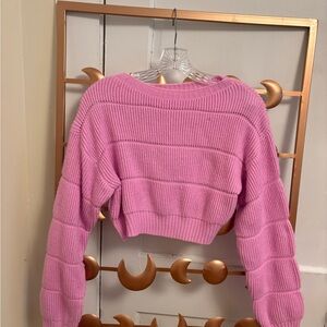 Pink Cropped Sweater